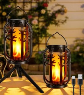 Upgraded Flickering Flame Solar Light for Outdoor