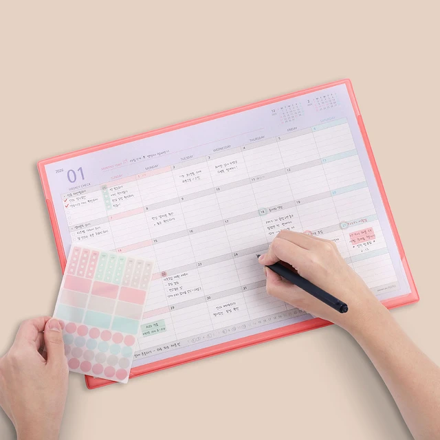 Desk Mat with Dated Monthly Desk Scheduler